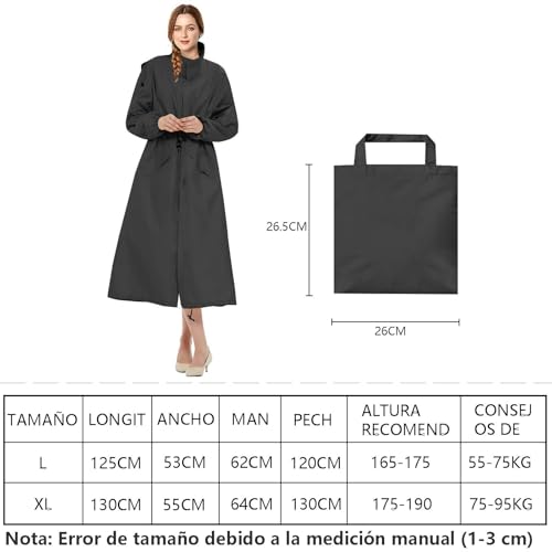 El Mejor Listado de Impermeables para Mujer al mejor precio. 14 Impermeables para Mujer marca HFDHFGV (2)