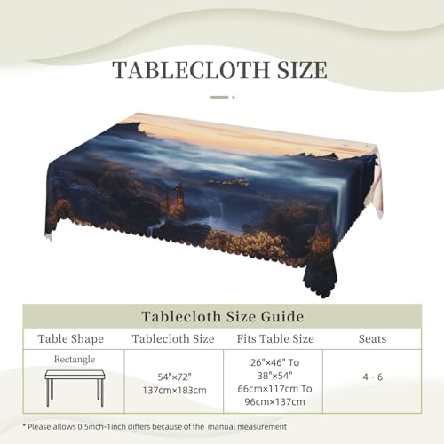 Nappe rectangulaire de cuisine résistante à l'huile et lavable en machine Fairy
