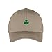 Shamrock Dad Hat - St Patricks Day Irish Clover Adjustable Baseball Cap - OS - Khaki