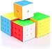 Coogam Moyu Cube Bundle 2x2 3x3 4x4 5x5 Speed Cube Set MF2S MF3S MF4S MF5S Pack Stickerless Brain Teaser Puzzle Toy for Kids Adults Challenge