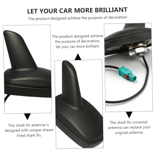 Antena de tiburón para coche con antena metálica de alta recepción 7