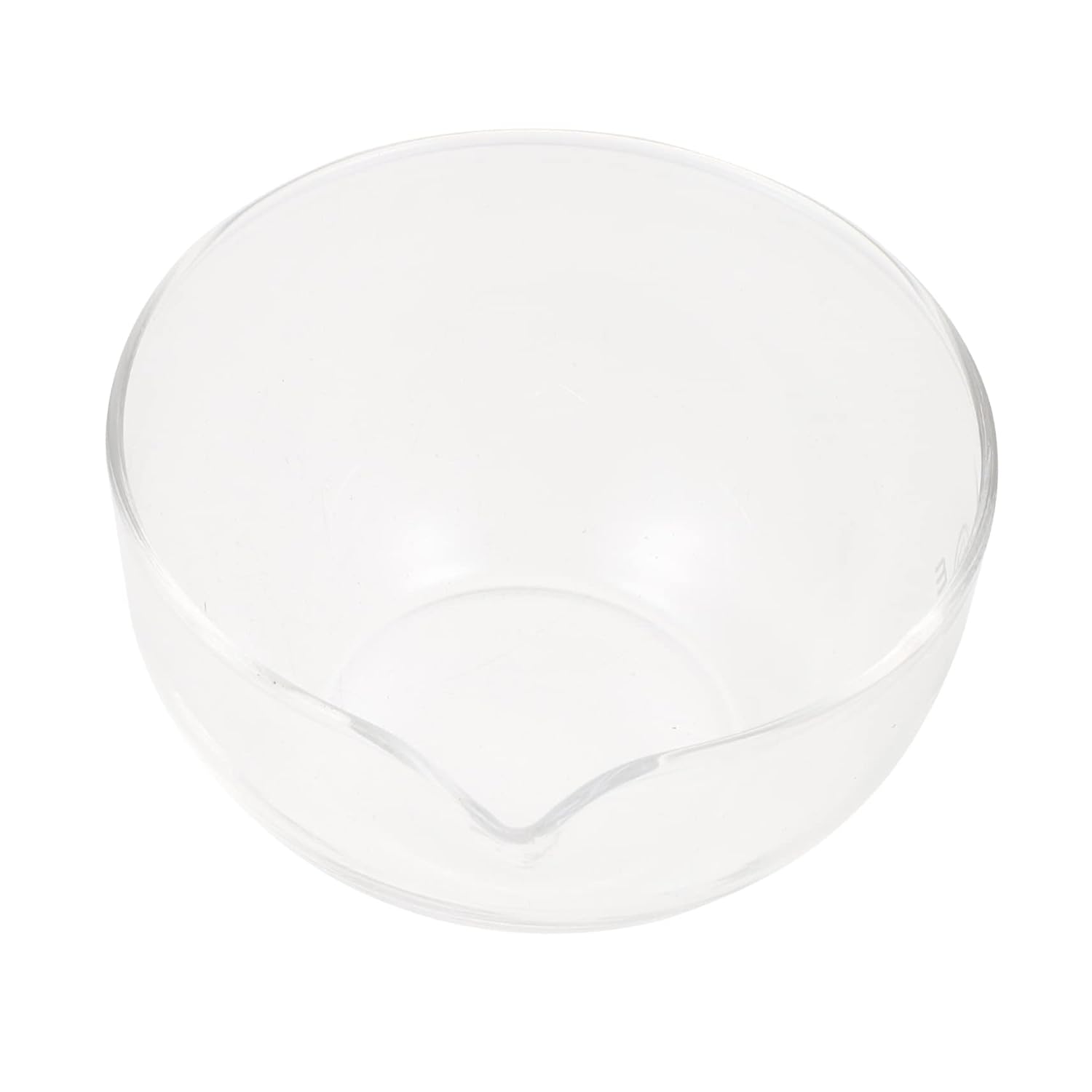 2pcs Evaporation Dish with Spout Glass Evaporating Basin Round Bowl Lab Home Concentration Tool