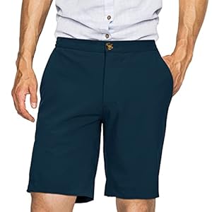 33,000ft Mens Classic-Fit 9″ Shorts Quick Dry Golf Shorts Elastic Waist Drawstring Casual Daily Shorts for Hiking, Fishing