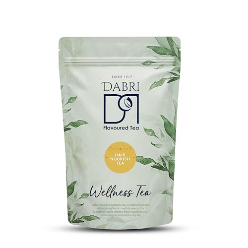 Image of Dabri Hair Nourishing Herbal Tea 100gm | Natural Organic Loose Leaf Blend | With Gooseberry, Almond & Fenugreek | Promotes Hair Growth, Strength & Shine | Pure Taste Wellness Tea