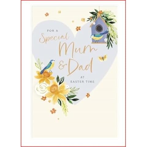 Elegant Easter Card for Mum and Dad Cover