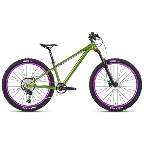 HIMALO AM Mountain Bike Frame 27.5er Dirt Jump Hardtail MTB Frame Aluminum Alloy 17'' Thru Axle 12 * 142mm Disc Brake, Half Internal Routing(Green)