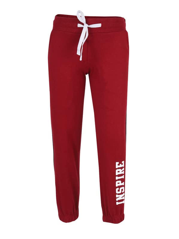 Image of Jockey AG68 Girls Super Combed Cotton French Terry Graphic Printed Relaxed Fit Joggers