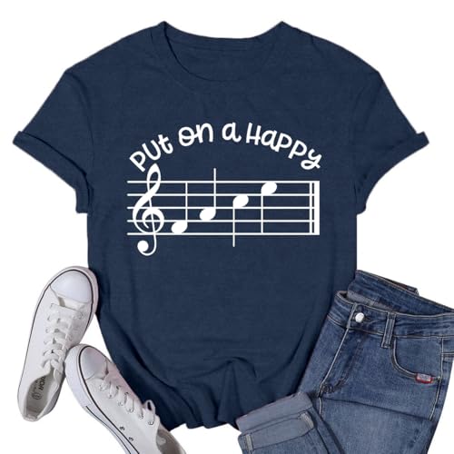 VQD Womens Music Teacher Shirts Music Lover Tshirt Band Teacher Appreciation Tee Tops