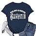 VQD Womens Music Teacher Shirts Music Lover Tshirt Band Teacher Appreciation Tee Tops