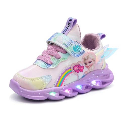 Elsa schuhe mädchen mit led, bequeme sneaker mädchen 27 in...