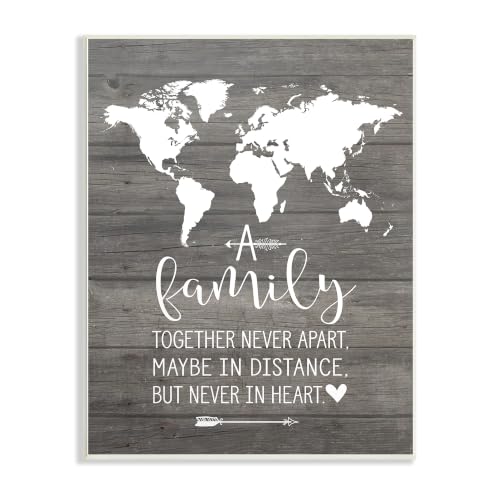 Family Together in Heart, 13 x 19 Inch Mounted Print on Wall Plaque
