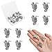 INCREWAY Claw Drywall Picture Hanger, 30Pcs Nail-Free Picture Hangers Easy Tool-Free Drywall Art Hanger Hooks for Photo Frame, Small Mirrors, Artworks (Sand Nickel)