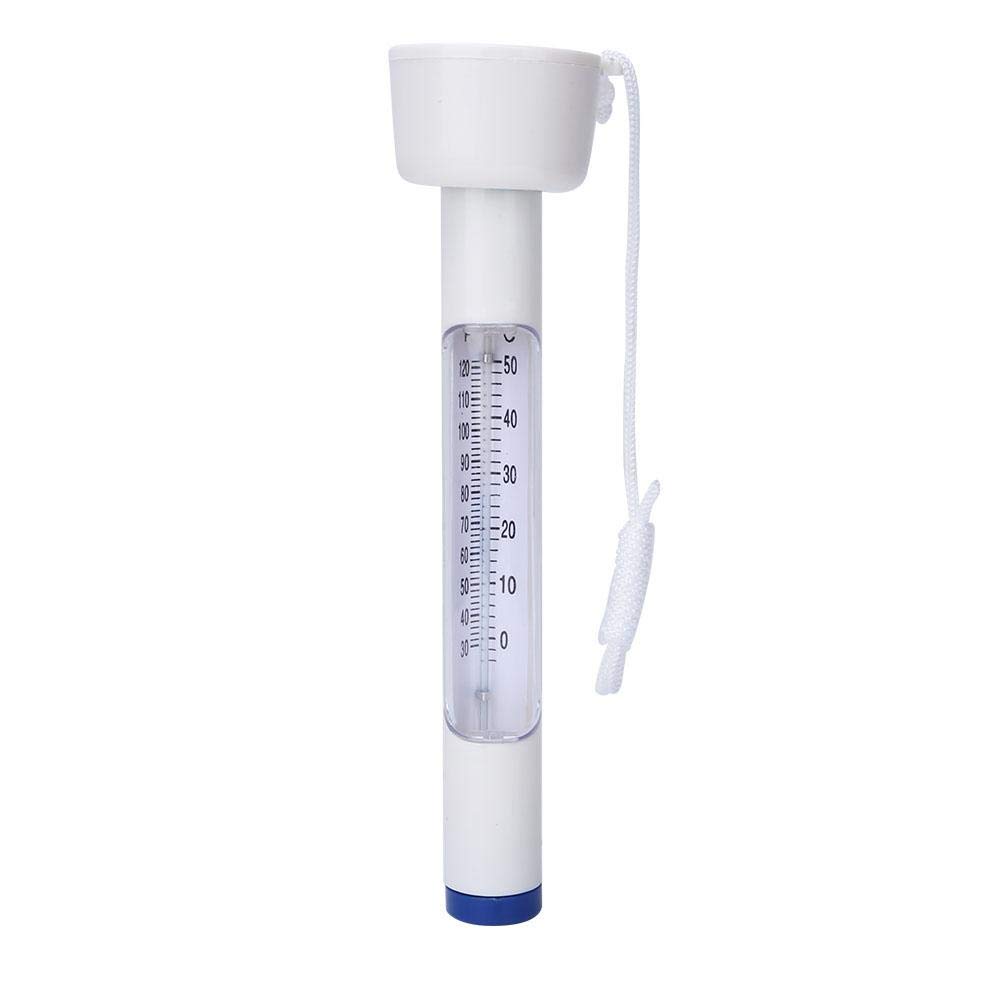 Dilwe Pond Thermometer, Floating Pool Thermometer for Outdoor Swimming Pools, Fish Ponds, Aquariums (white)