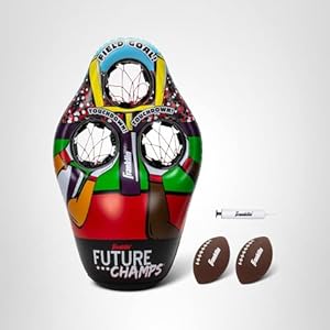 Franklin Sports Kids Football Target Toss Game Inflatable Throwing Target Toy with Soft Mini Footballs Fun Kids Sports Game