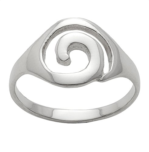 Bague spirale en argent sterling hypoallergénique et légère