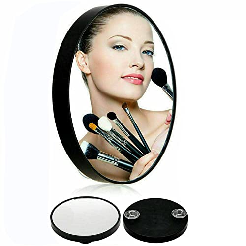 Espelho Com Lente Aumento Maquiagem E Barba Ventosas Fixação