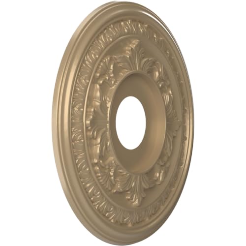 Image of 16 inchOD x 3 1 /2 inchID x 1 inchP Baltimore Thermoformed PVC Ceiling Medallion (Fits Canopies up to 6 1 /2 inch), Universal Metallic Champagne Mist