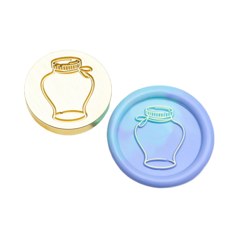 Bottle Wax Seal Stamp,25mm Brass Wax Stamp Head,Magical Bottle Adhesive Waxing Sealing Stamp Head for DIY Greeting Cards/Gift Wraps DIY Projects/Scrapbooking (KP-04)