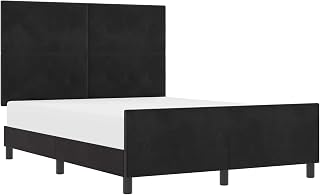 vidaXL Boxspringbett mit Kopfteil Schwarz 160 x 200 cm Samt, Moderner Bettrahmen, Elegantes Design, anpassbar, Robustes Kiefernholz, stilvolle Schlaflösung für drinnen