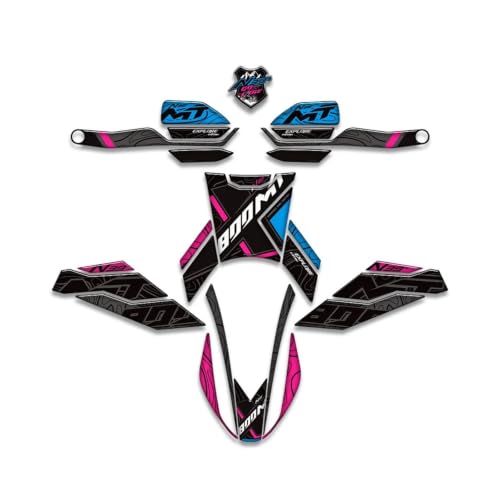 Autocollants CFMOTO 800 MT-X bleus pour carénage et tampons de réservoir moto 2024 2025