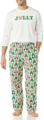 Amazon Essentials Disney Flannel Pajama Sleep Sets, Mickey Holiday-Mens, XX-Large