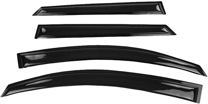 EZURI Cortavientos para ventanilla de Coche para VW For Touran 2006-2015,Ventanas Laterales Delantera Trasera Protector Humo Lluvia Visera Deflector