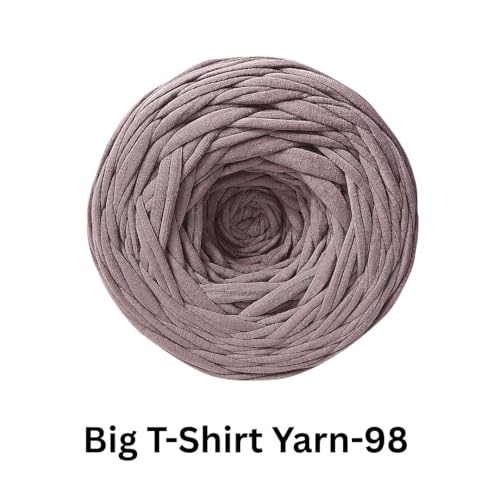 Image of VCR Deep Reddish Brown Big T-Shirt Yarn, 100 Meters Length, Recycled & Fashionable Craft Yarn, Pack of 1, Suitable for Crochet, Knitting & DIY Bags, Baskets, Cushions & Home Decor Projects