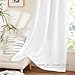 NICETOWN Linen White Curtains 84 inch Length 2 Panels Set, Grommet Thick Flax Linen Blend Window Treatment Privacy Assured with Light Filtering for Bedroom/Living Room, W55 x L84