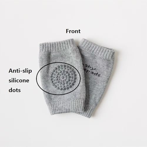 Baby Crawling Knee Pads Toddler Leg Warmer Safety Protective Cover Toddlers Learn to Socks Children Short Kneepads Unisex Baby Anti Slip Knee Protectors(5 Pairs)3