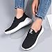 Women Running Shoes Lightweight Breathable Walking Shoes Non-Slip Tennis Sneakers Fashion Athletic Slip On Workout Sport Shoe Comfortable Casual Soft Sole Trainers Black