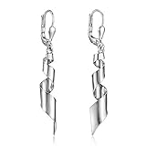 Ancho de la espiral: 7 mm Silvego SILVEGOB31516ZT - Pendientes de Plata 925 Largos 4,5 cm Diseño Espiral