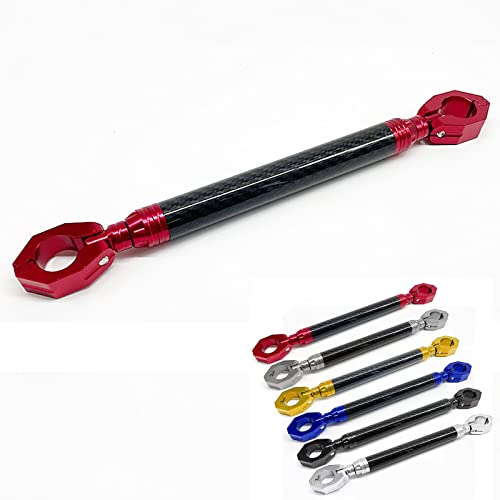 Quitoka バイク ハンドルブレース pcx ハンドルブレース カーボンファイバー アルミニウム ハンドルブレース 長さ調整可能 バイクハンドルブレース シャフト 振動防止 汎用外径φ22mm