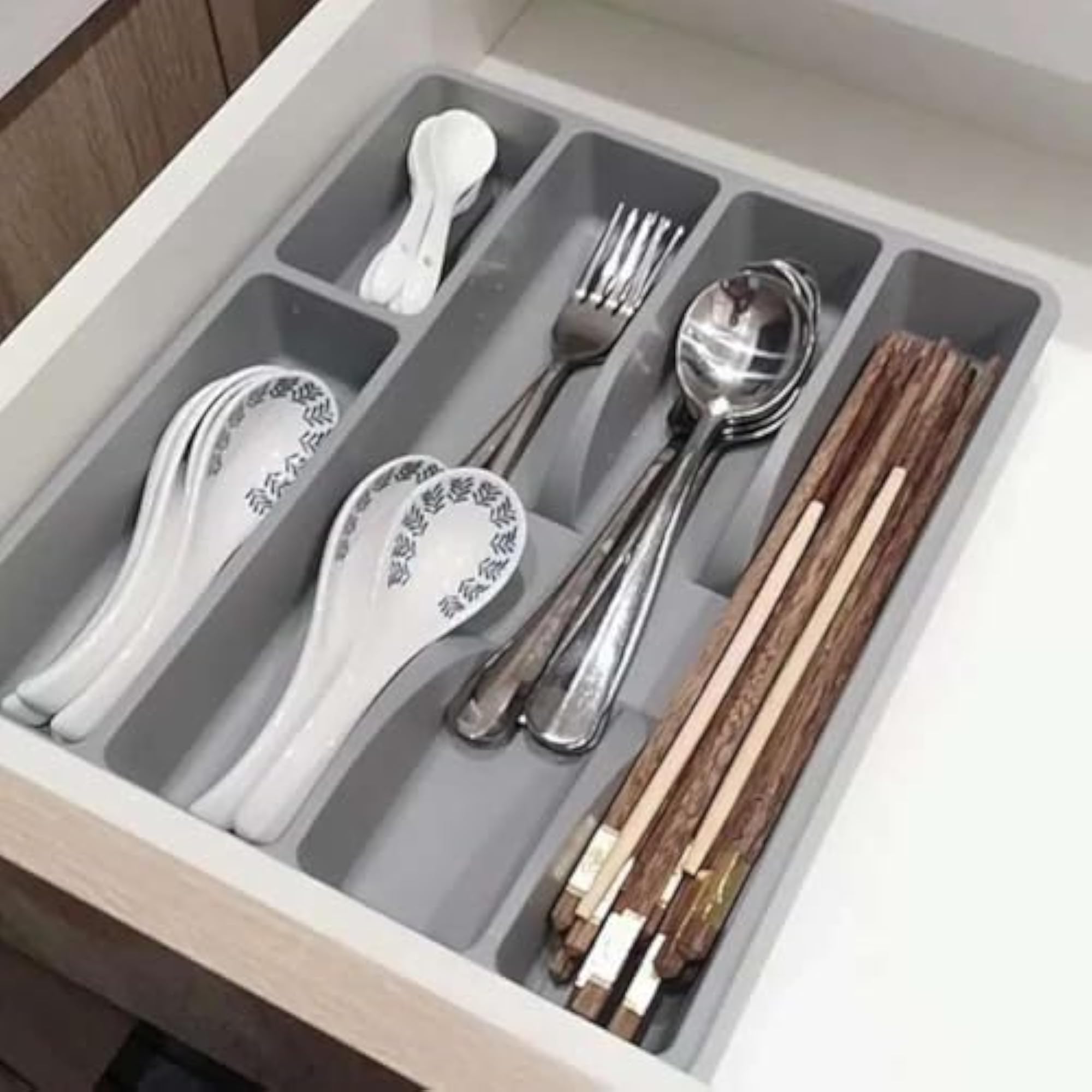 Expandable Kitchen Drawer Organizer, Multiple Compartments