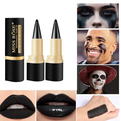 2PCS Black Eyeshadow Pencil Set, Highly Pigmented Long Lasting Smudge-proof Smoky Cream Eyeshadow Pen for Women (#2PCS) - Image 3