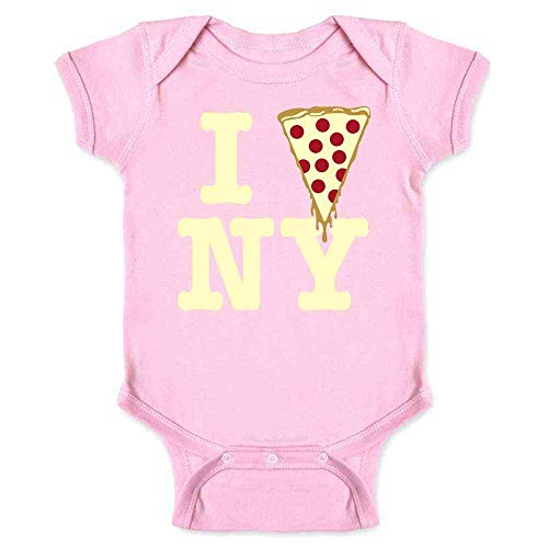 Pop Threads I Pizza New York Funny Slice Graphic Love NYC Infant Baby Boy Girl Bodysuit