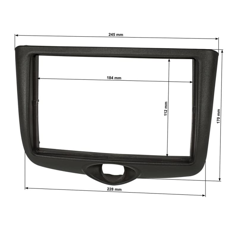 Sound way - Kit Montaggio adattatore Autoradio, Mascherina 1 DIN / 2 DIN compatibile con Toyota Yaris 2003-2006