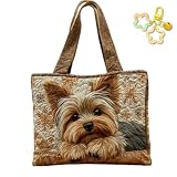 Bolso Tote Con Motivo De Oveja, 2026 Bolso Hecho a Mano - Perro Salchicha, Bolsos De Oveja, Con Bolsillos Apertura Cremallera, For Mujeres Y Amantes Los Animales, Compras Vida(J,34*10*40cm)