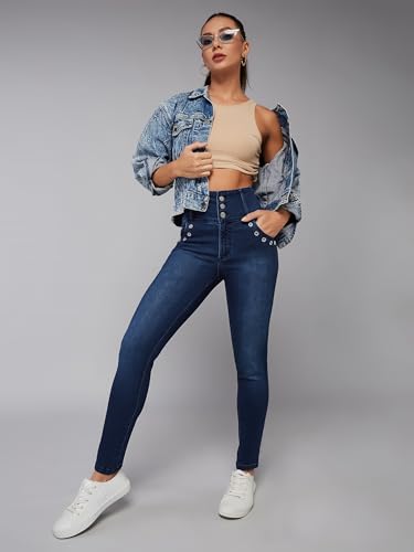 Image of Dolce Crudo Distressed High Rise Skinny Jeans for Women