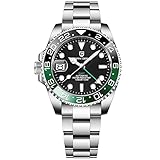 CADISEN Pagani Design 1662 GMT Men's Automatic Mechanical Watch, Top Brand Stainless Steel Sapphire