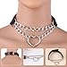 2PCS Vintage Gothic Punk Black Studded Leather Choker Necklace - Adjustable PU Leather for Women and Men