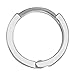 14k White Gold 1.5mm Thickness Small Huggie Earrings (8 x 8 mm)