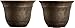 Listo SRA16001P02 Sierra Planter, Nordic Bronze, 16-Inch Width (2-Pack)