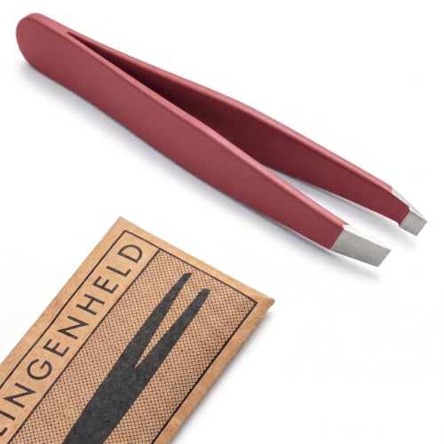 KLINGENHELD® Haargenaue Pinzette - greift jedes Haar beim 1. Versuch ohne durchrutschen - Pinzette Augenbrauen Zupfen handgeschliffen… – Ansicht 1