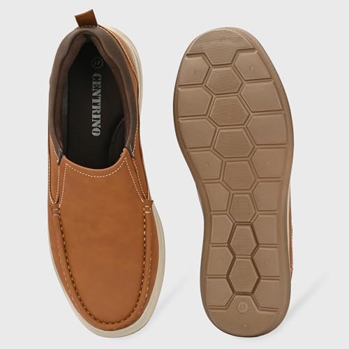 Image of Centrino Slip On Shoes for Man | Loafers for Men Stylish | Soft Cushioned Insole | Lightweight Comfortable Moccasins | Hand-Stitched Design | Casual Mens Loafer Shoes for All-Day Comfort (9785)