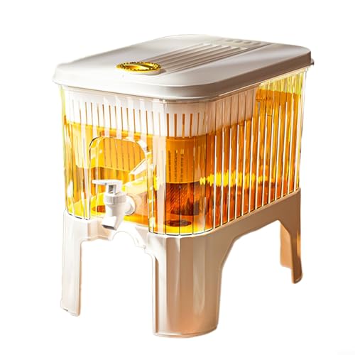 Hervidor frío portátil con base desmontable y grifo para jugo, té helado y jarra dispensadora de limonada
