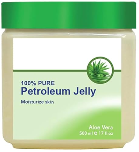 Aloe Vera Enriched Petroleum Jelly, Norishes Skin, Prevents Dryness, 100% Pure, Large Family Size 500ML Tub
