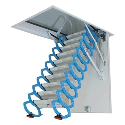Ceiling Attic Telescopic Ladder Pull Down Non-Slip Alloy Step Ladders Invisible Folding Ladder For Home Attic Ladder #TOP13