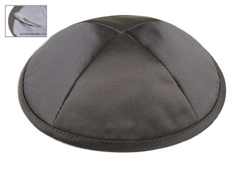 Image of Zion Judaica Deluxe Satin Kippah Yarmulkes for Kids Teens & Adults Skullcaps 6.25 inch Multi-Color Options 4 Panel Design