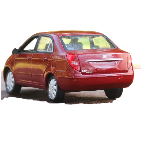 Image of Scale Model Toy Car for Kids-Manza-Free Wheel (Not Pull Back)-Official 1 /43 Die-cast Merchandise-for Boys and Girls Above 3 Years (Manza, Red)