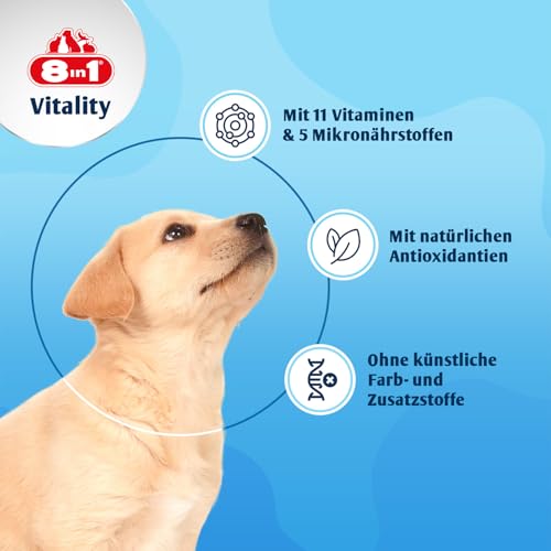 8in1 Multivitamin Tabletten Puppy - zur Nahrungsergänzung bei Welpen, 1 Dose (100 Tabletten)